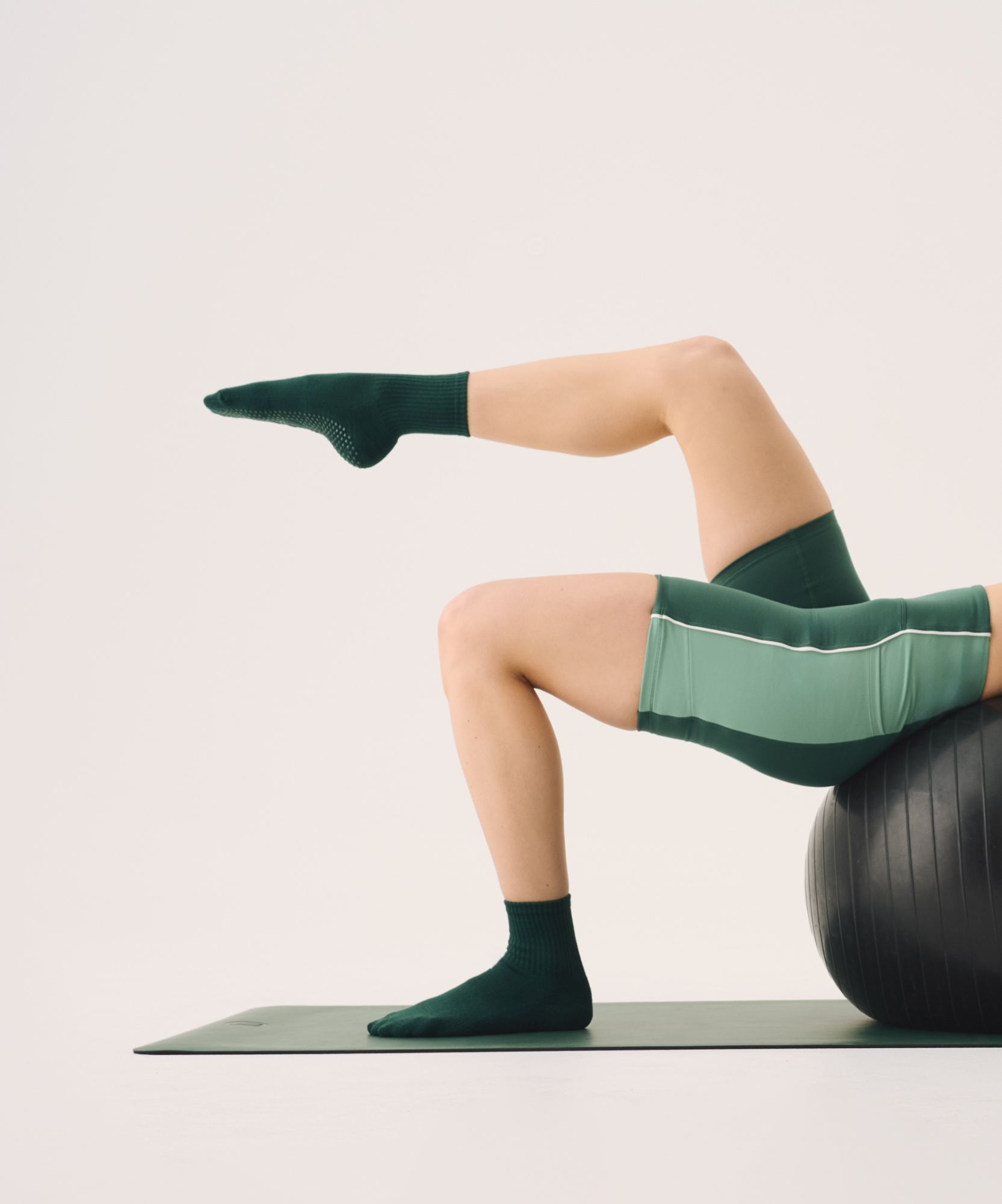 Crew Non Slip Grip Socks - Forest Green