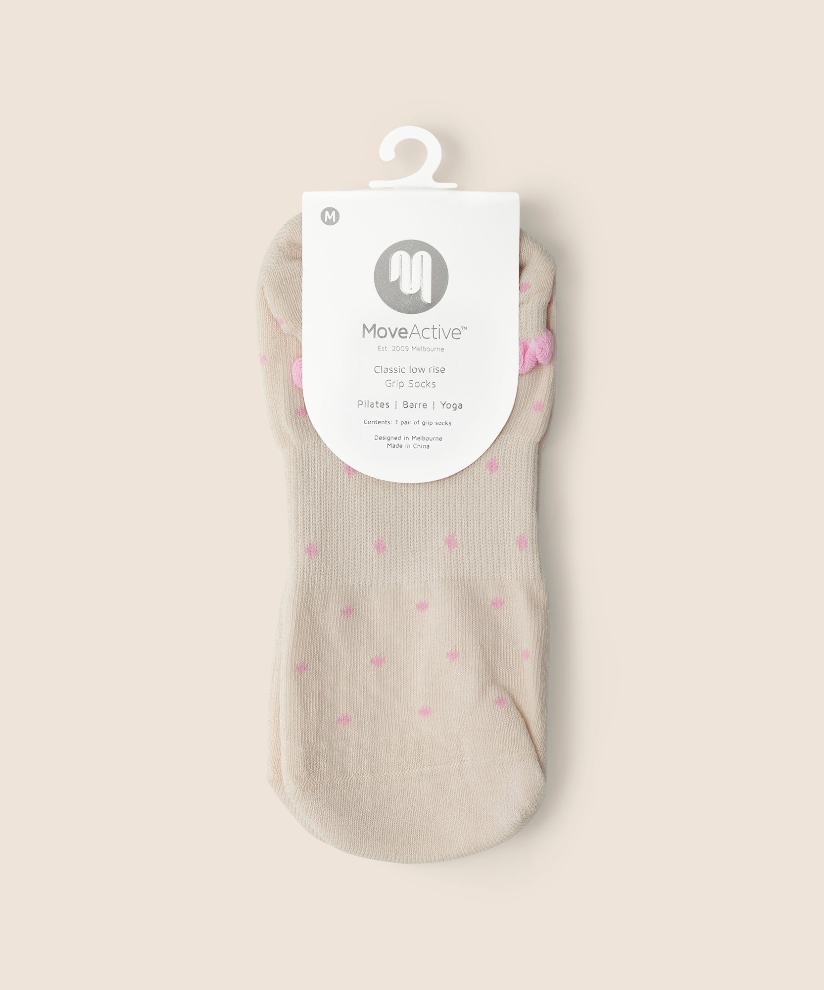 Classic Low Rise Grip Socks - Fondant Spots