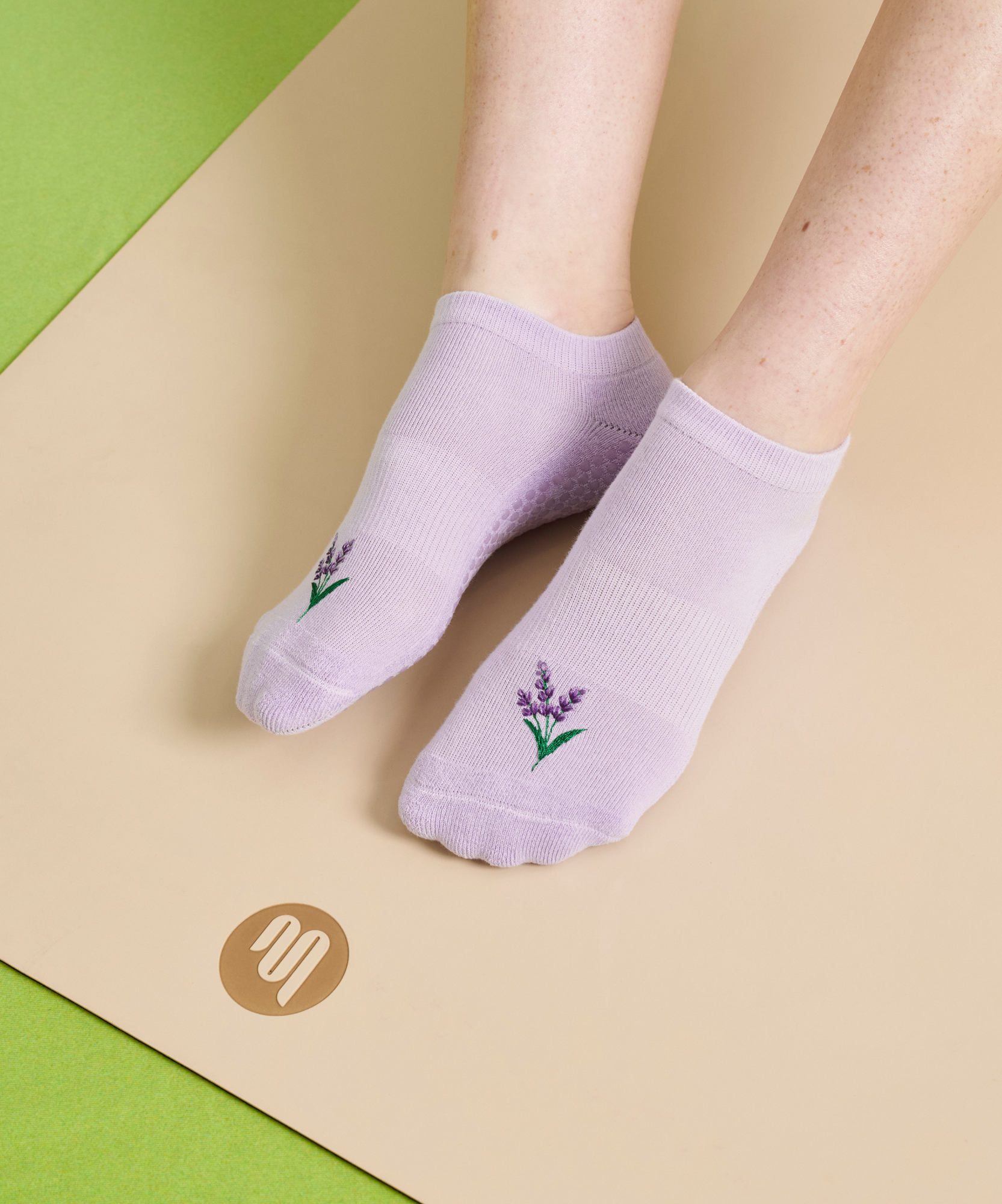 Classic Low Rise Grip Socks - Lavender Haze