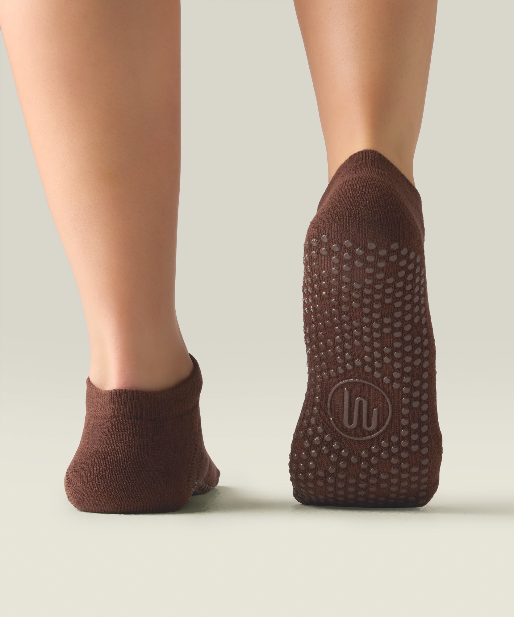 Classic Low Rise Grip Socks - Espresso