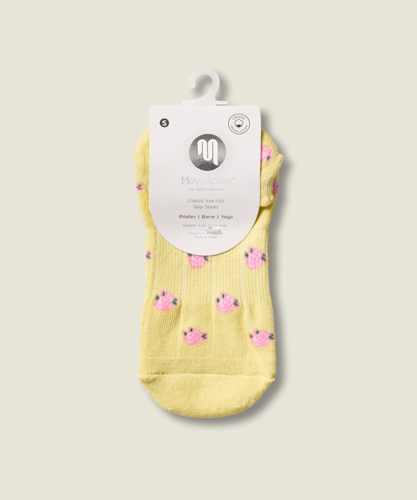 Classic Low Rise Grip Socks - Wild Rose Maize