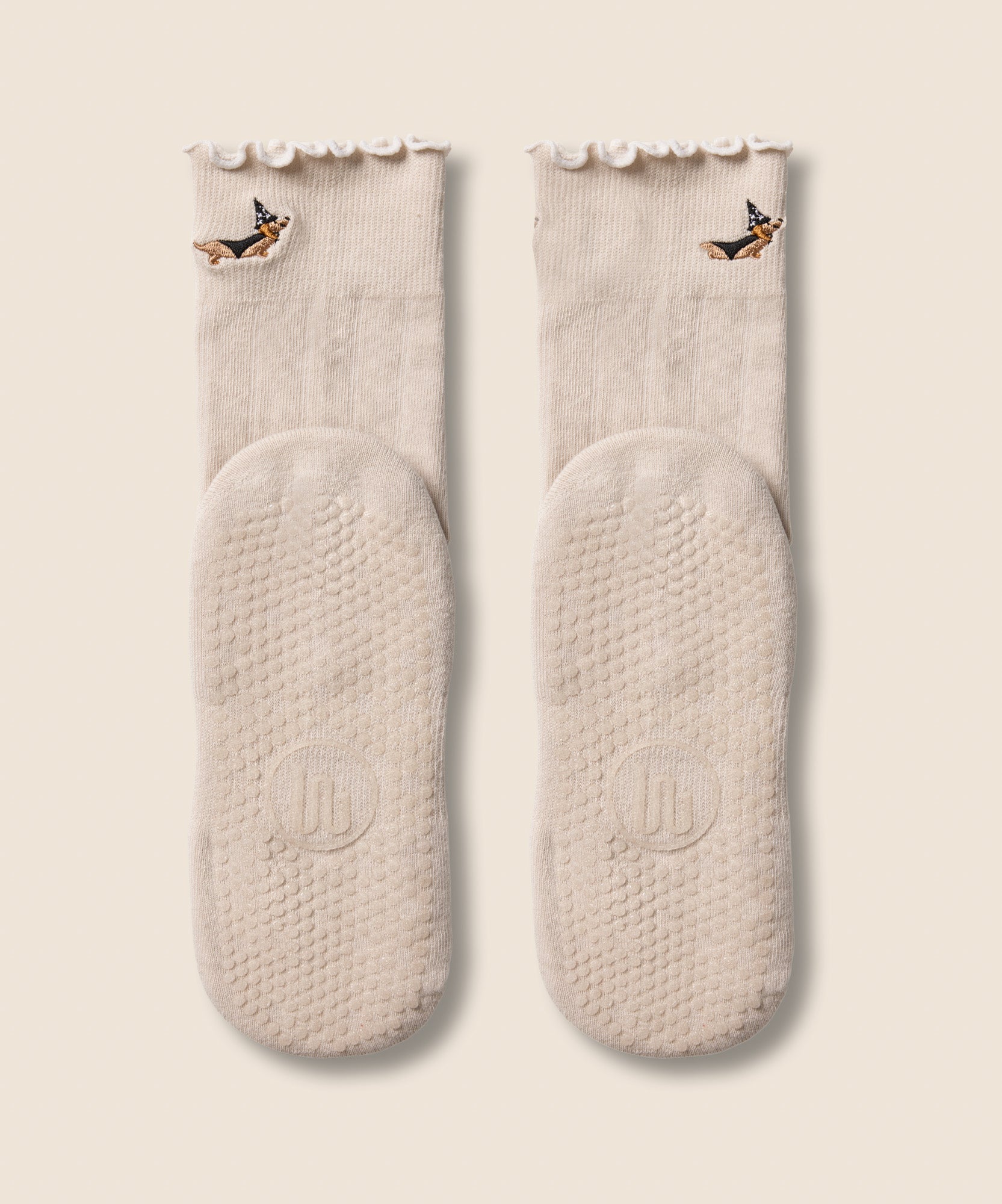 Crew Non Slip Grip Socks - Wicked Weenie Frill