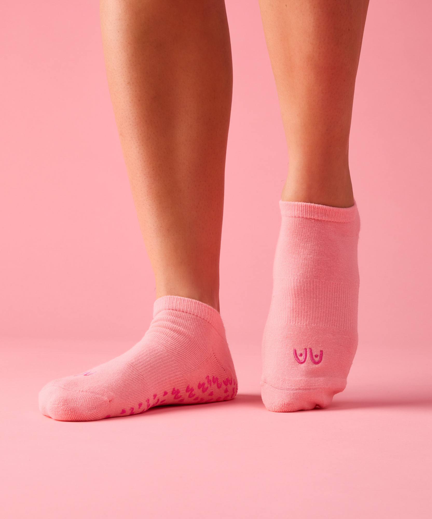 Classic Low Rise Grip Socks - Power in Pairs Pink