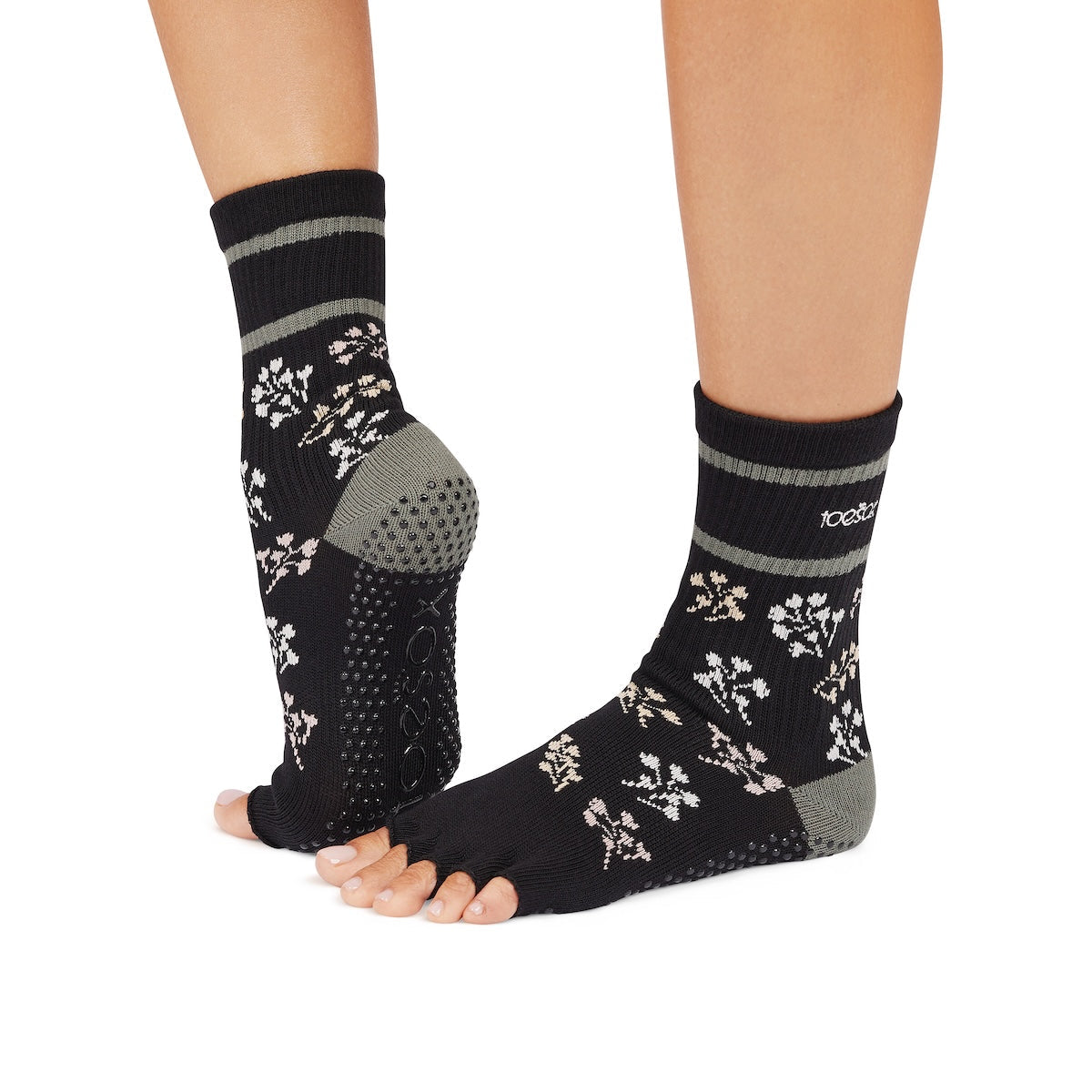 Half Toe Crew Grip Socks