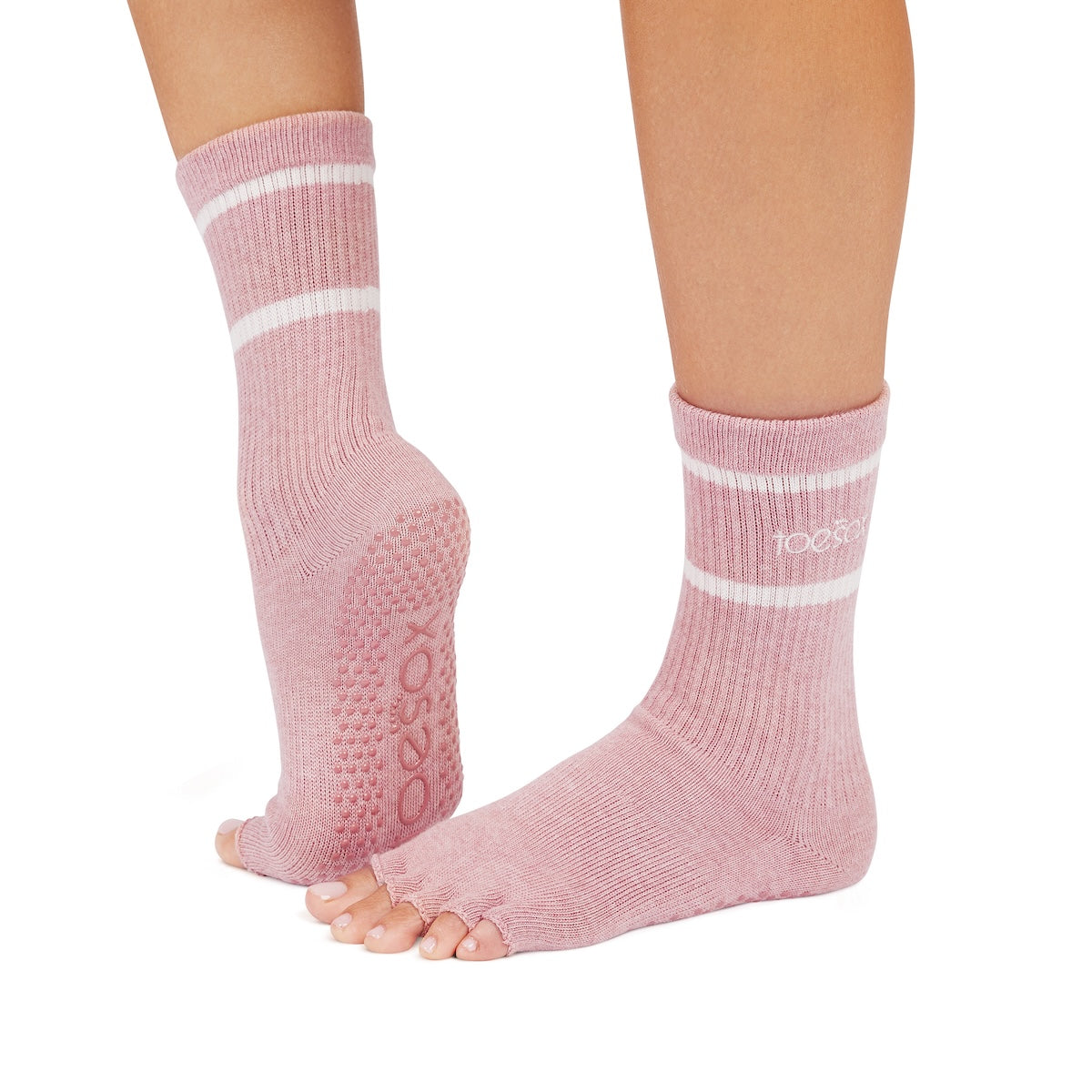 Half Toe Crew Grip Socks
