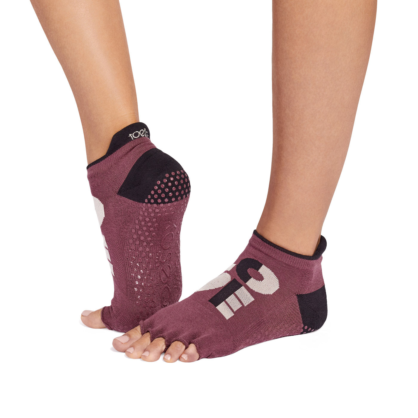 Half Toe Ultra Fine Knit Low Rise Grip Socks