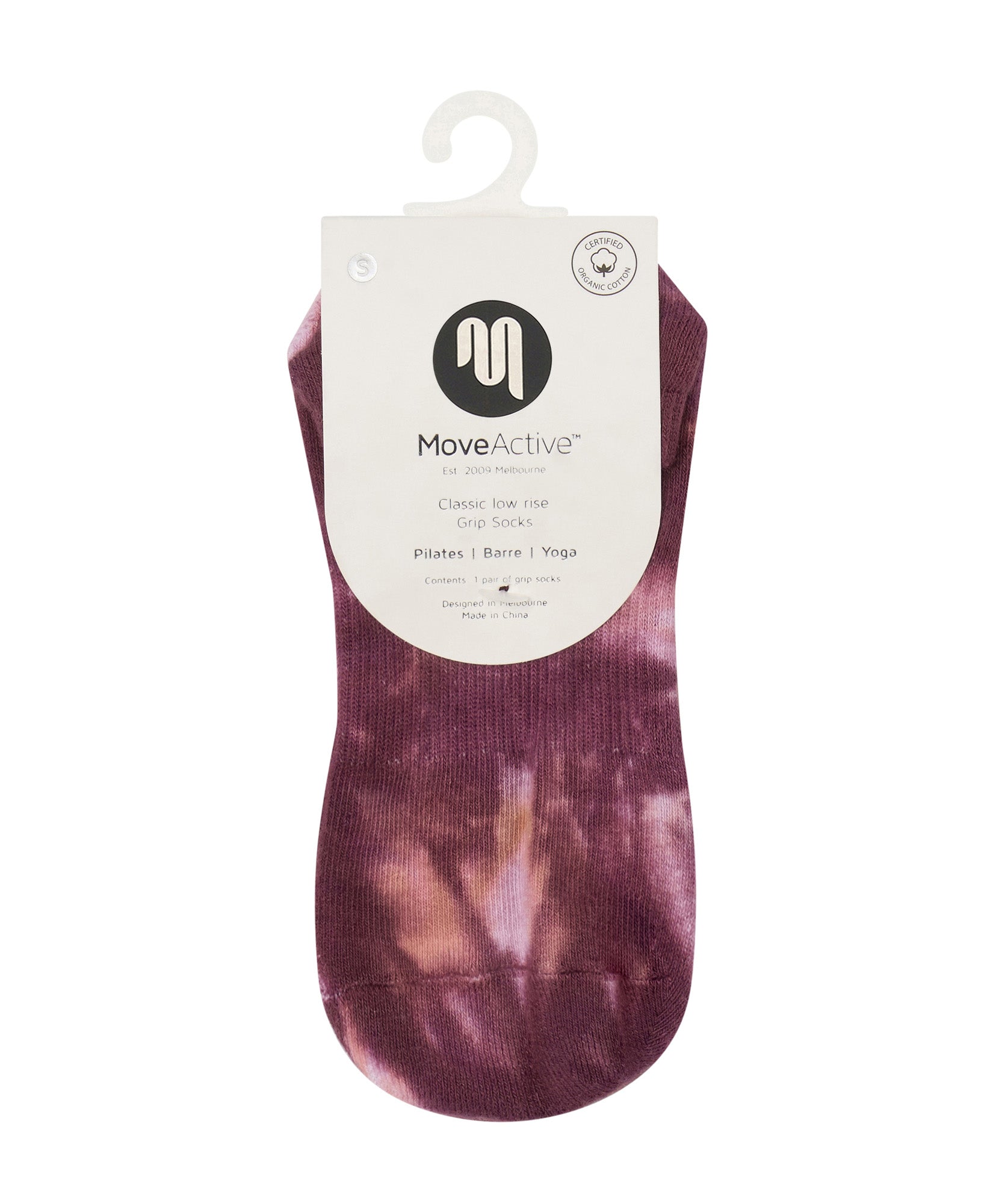 Classic Low Rise Grip Socks - Kakadu Plum Tie-Dye