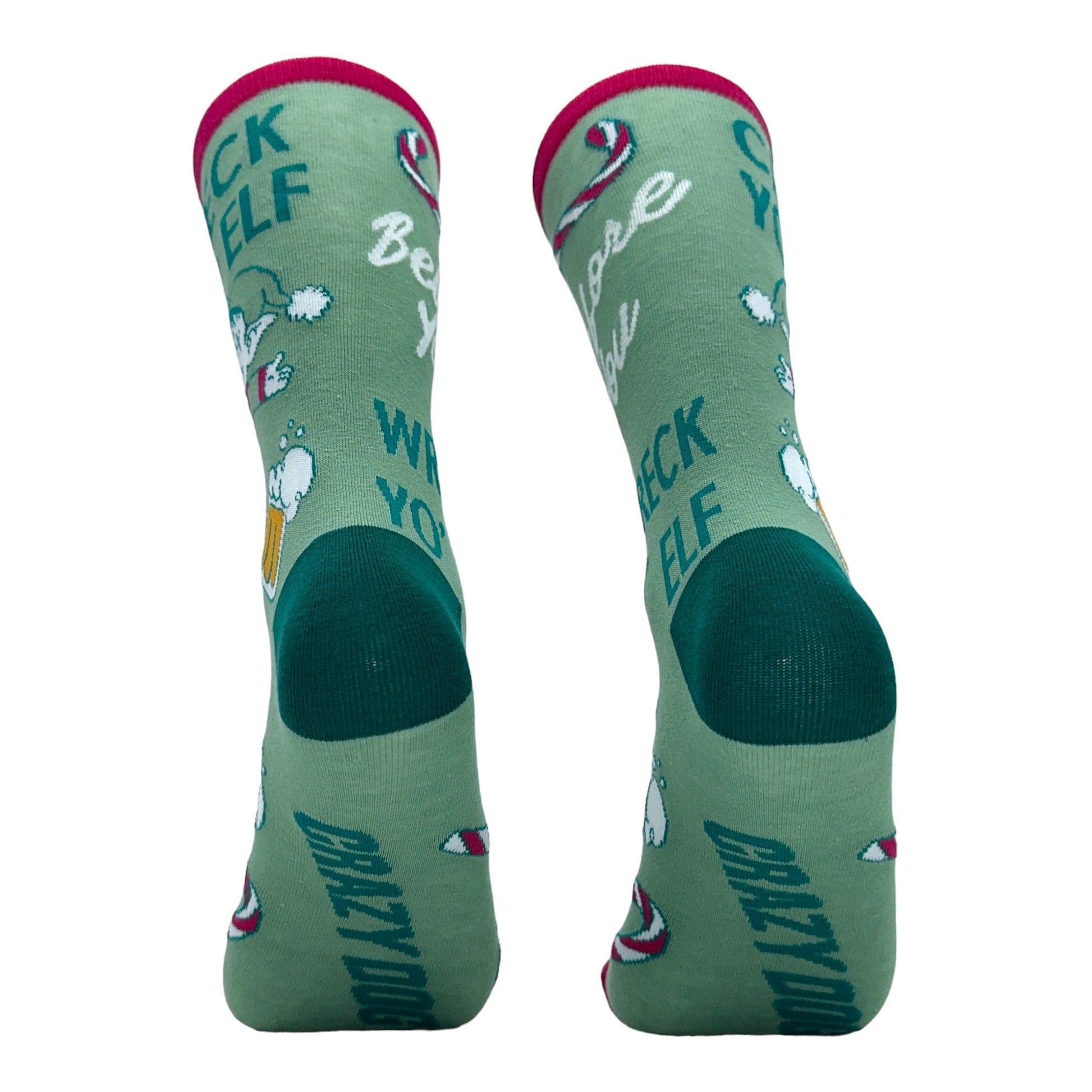 Women's Check Yo Elf Before You Wreck Yo Elf Socks