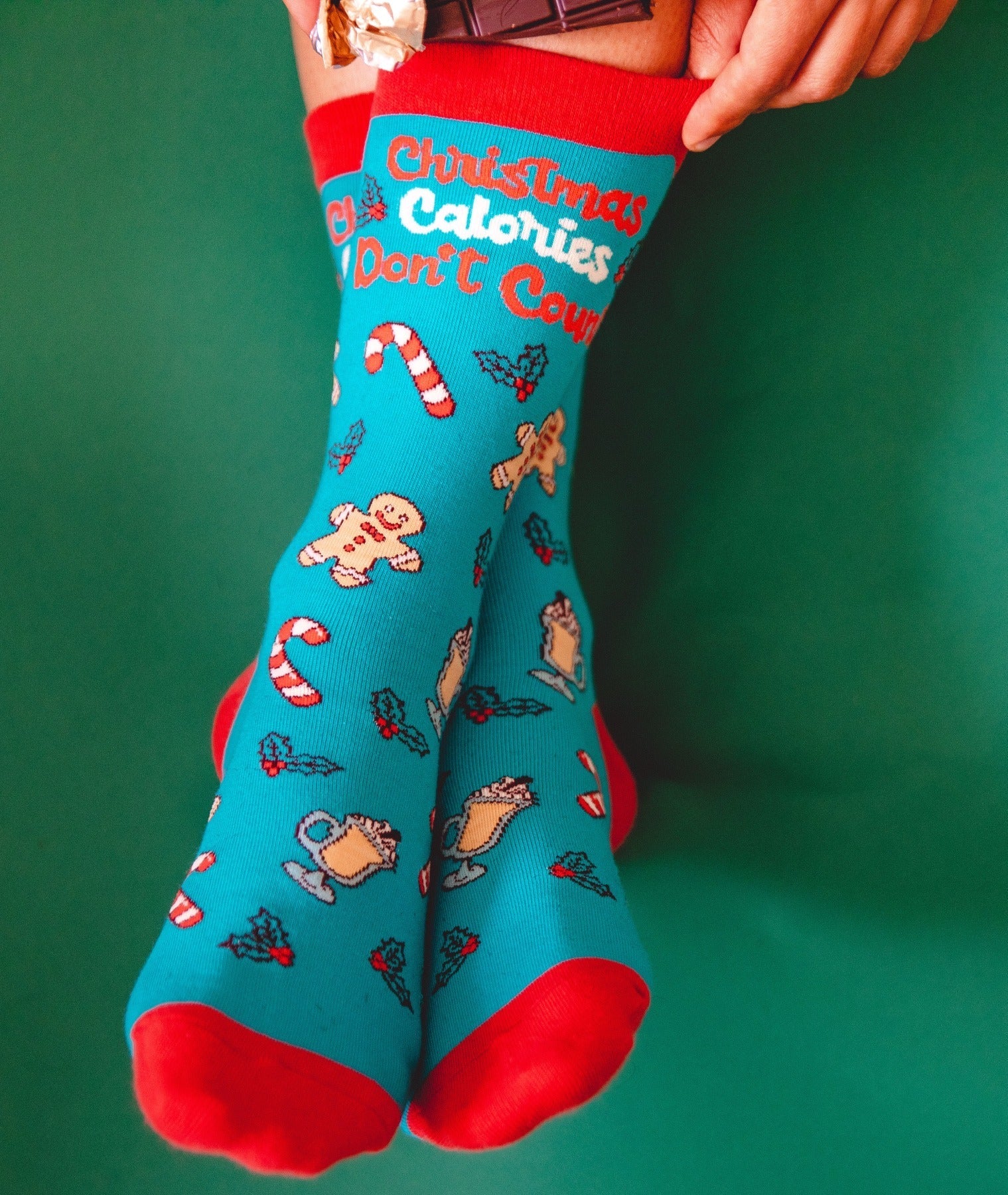 Womens Christmas Calories Don't Count Socks