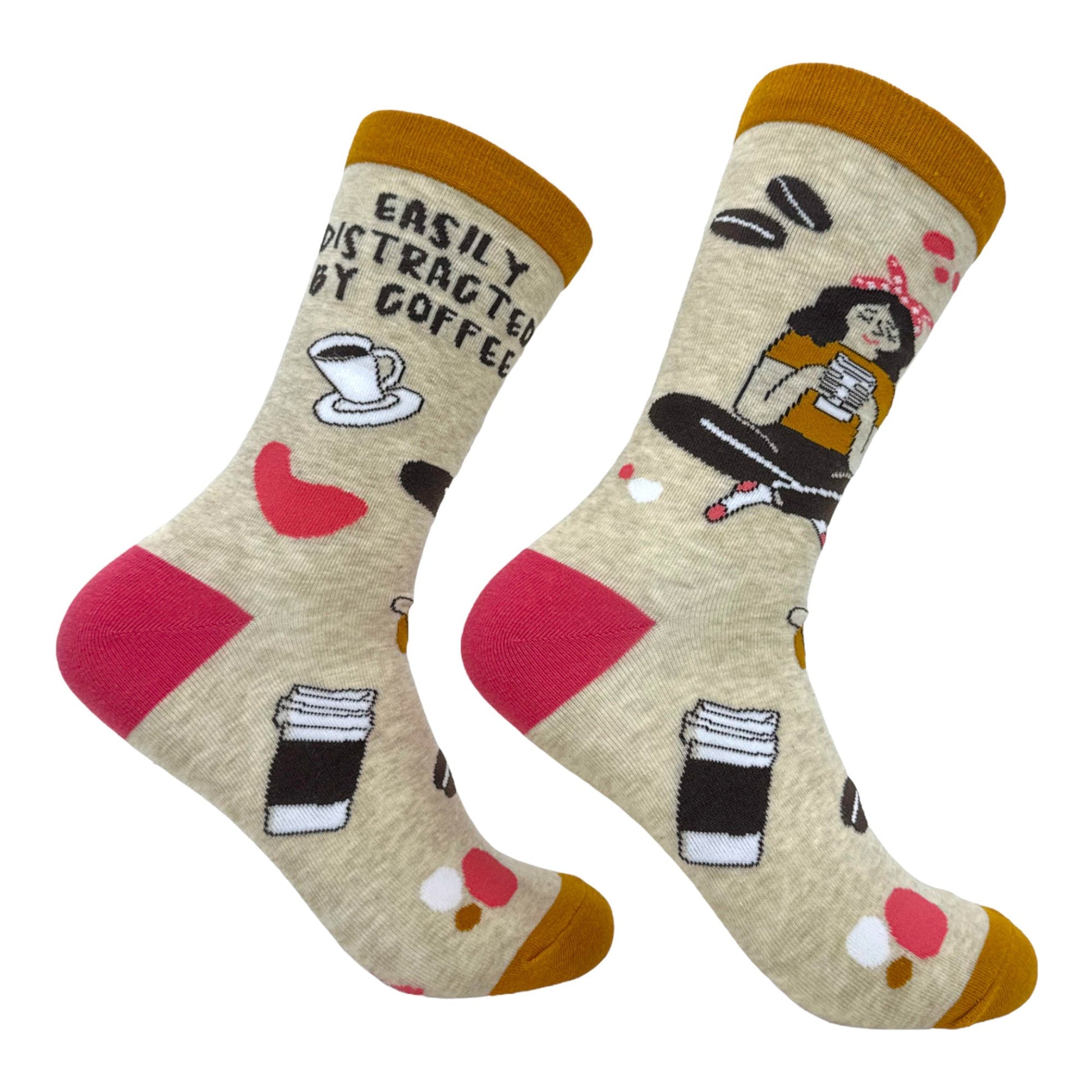 Women's Easily Distracted By Coffee Socks