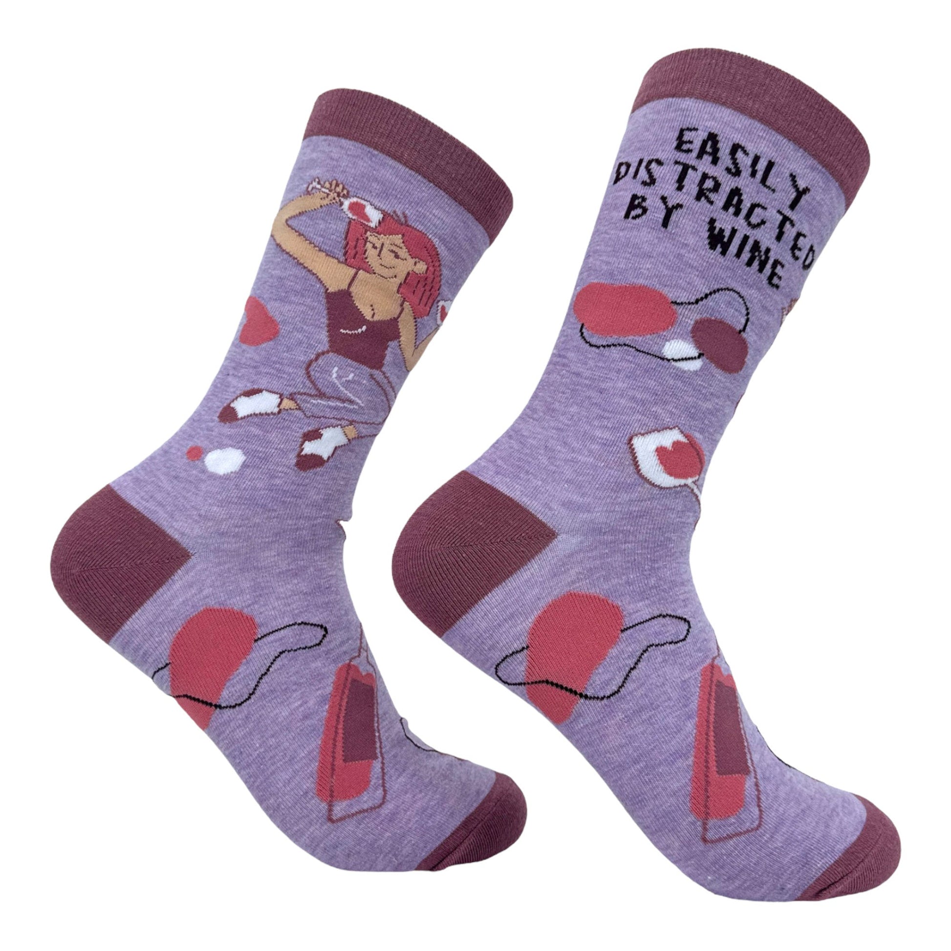 Women's Easily Distracted By Wine Socks