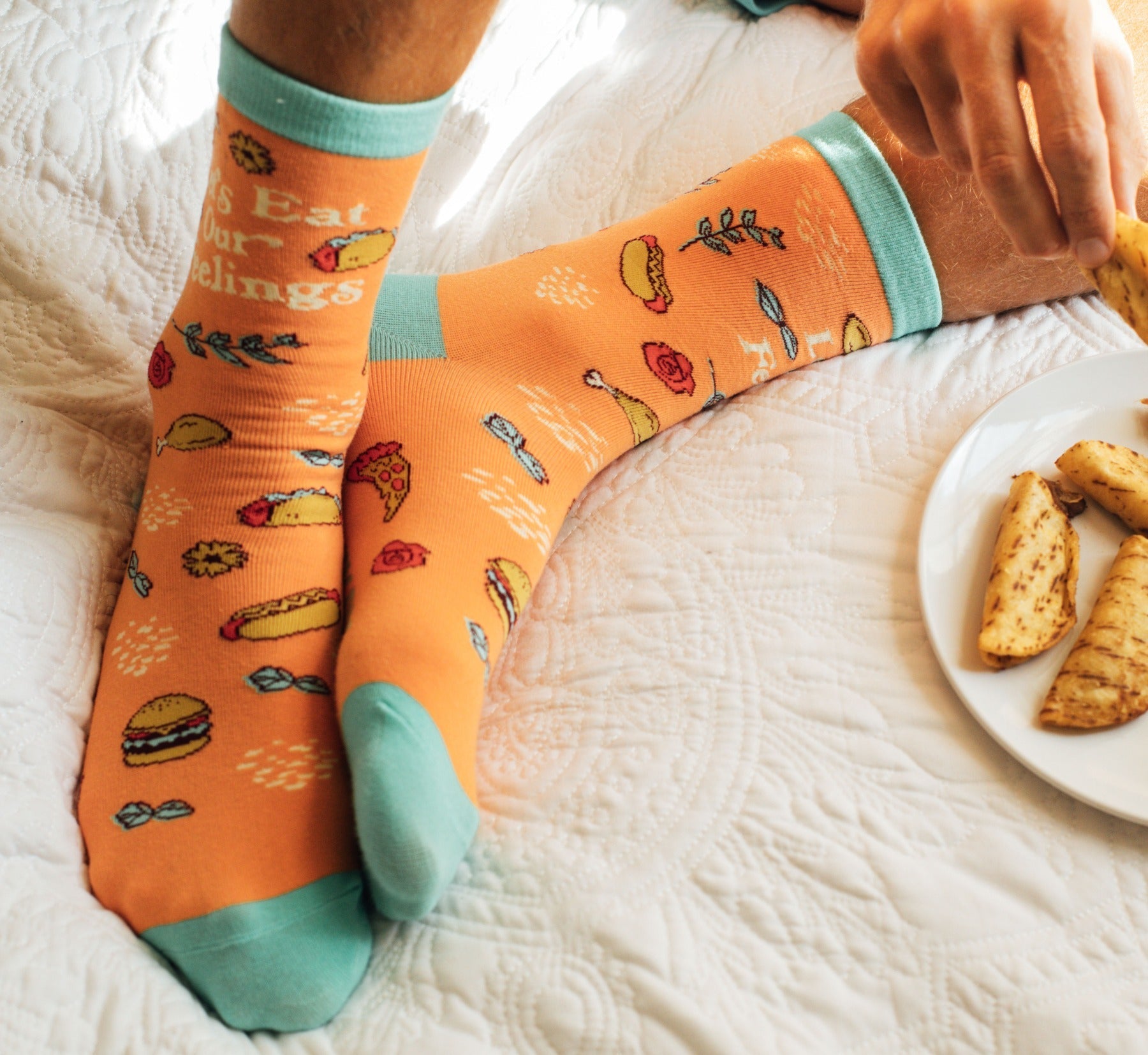 Womens Let's Eat Our Feelings Socks