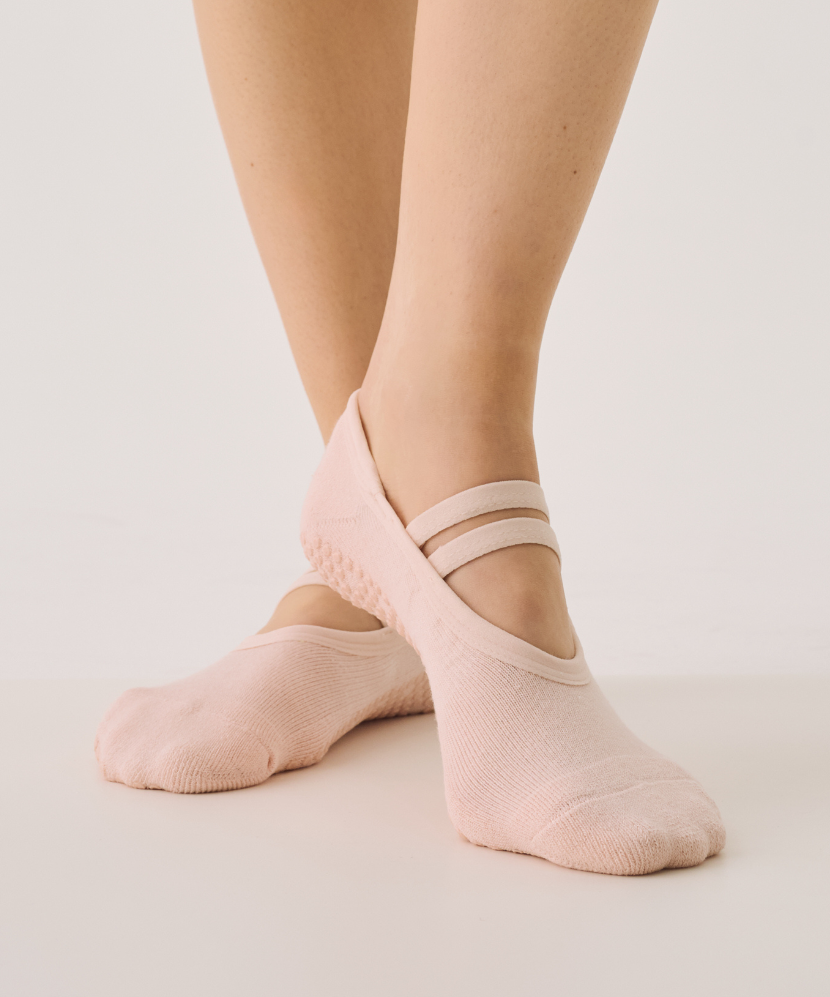 Ballet Non Slip Grip Socks - Soft Pink