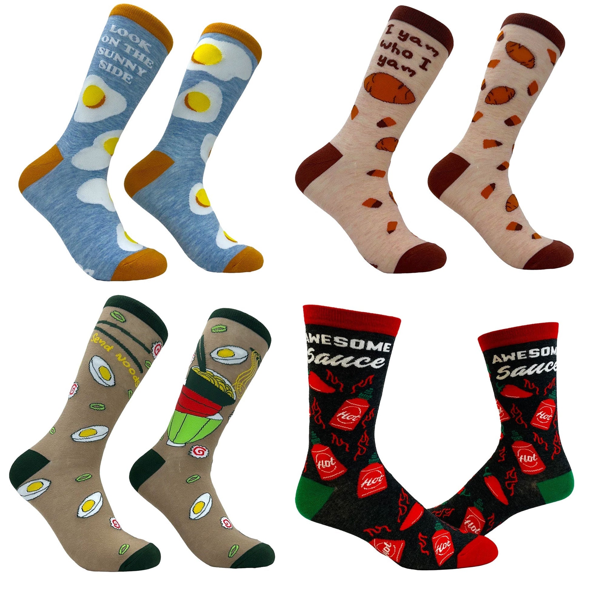 Womens Food Sock 4 Pack Socks
