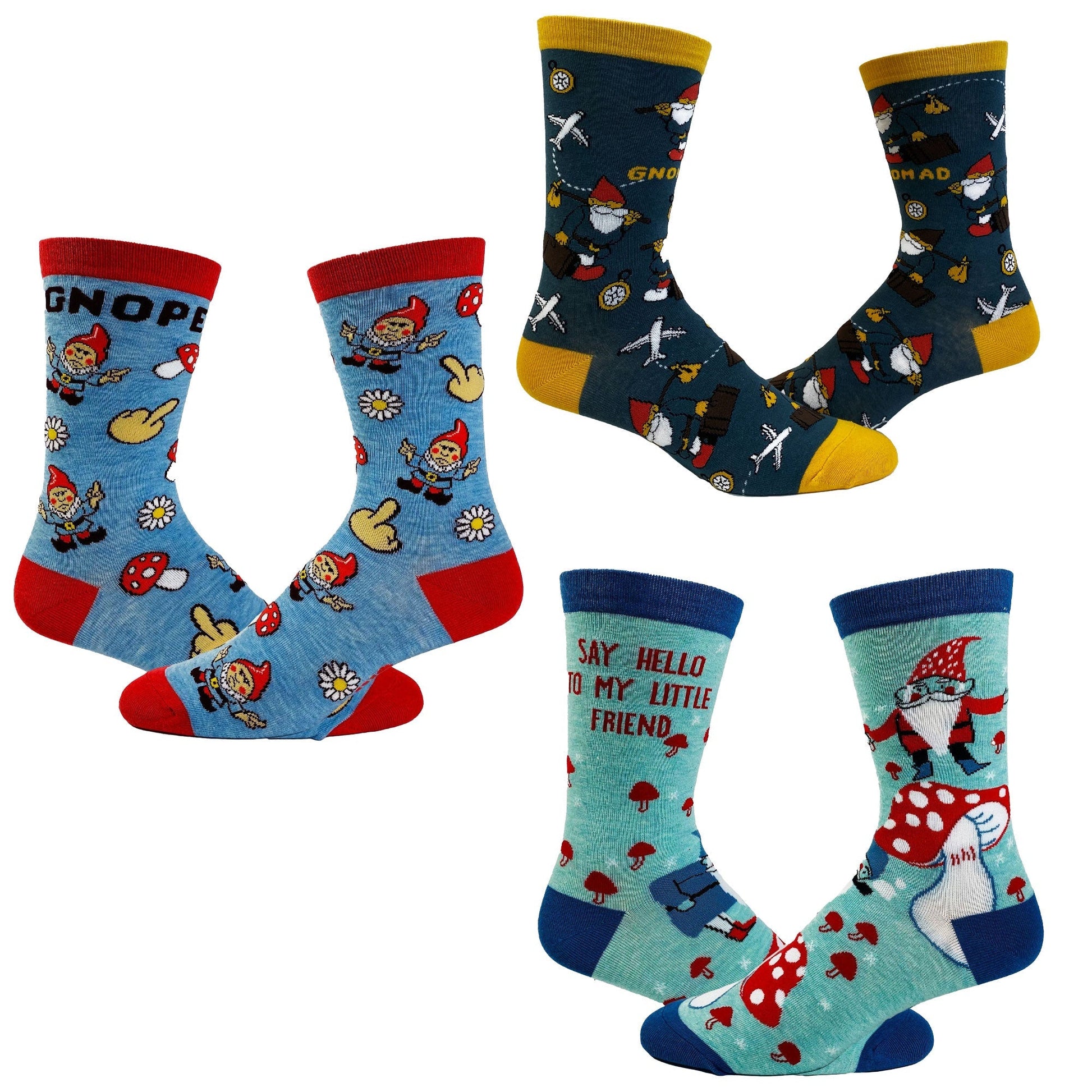 Womens Gnome Sock 3 Pack Socks