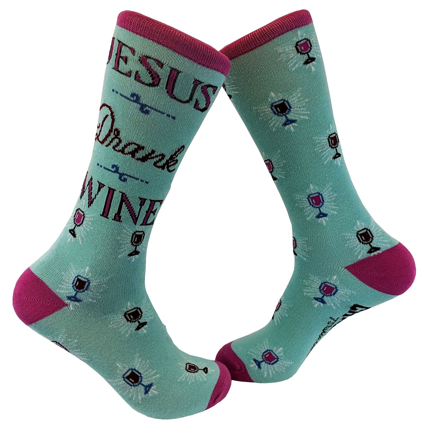 Womens Jesus Drank Wine Socks