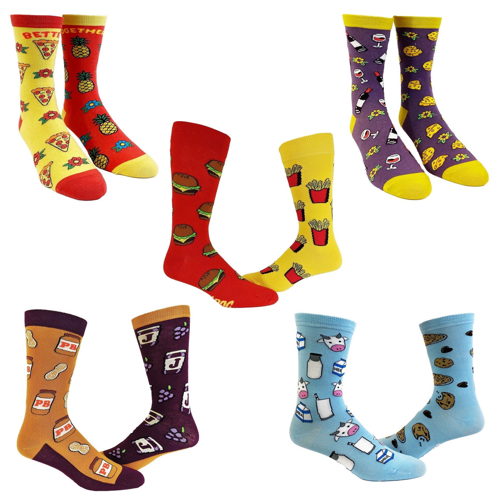 Womens Mismatched Sock 5 Pack Socks