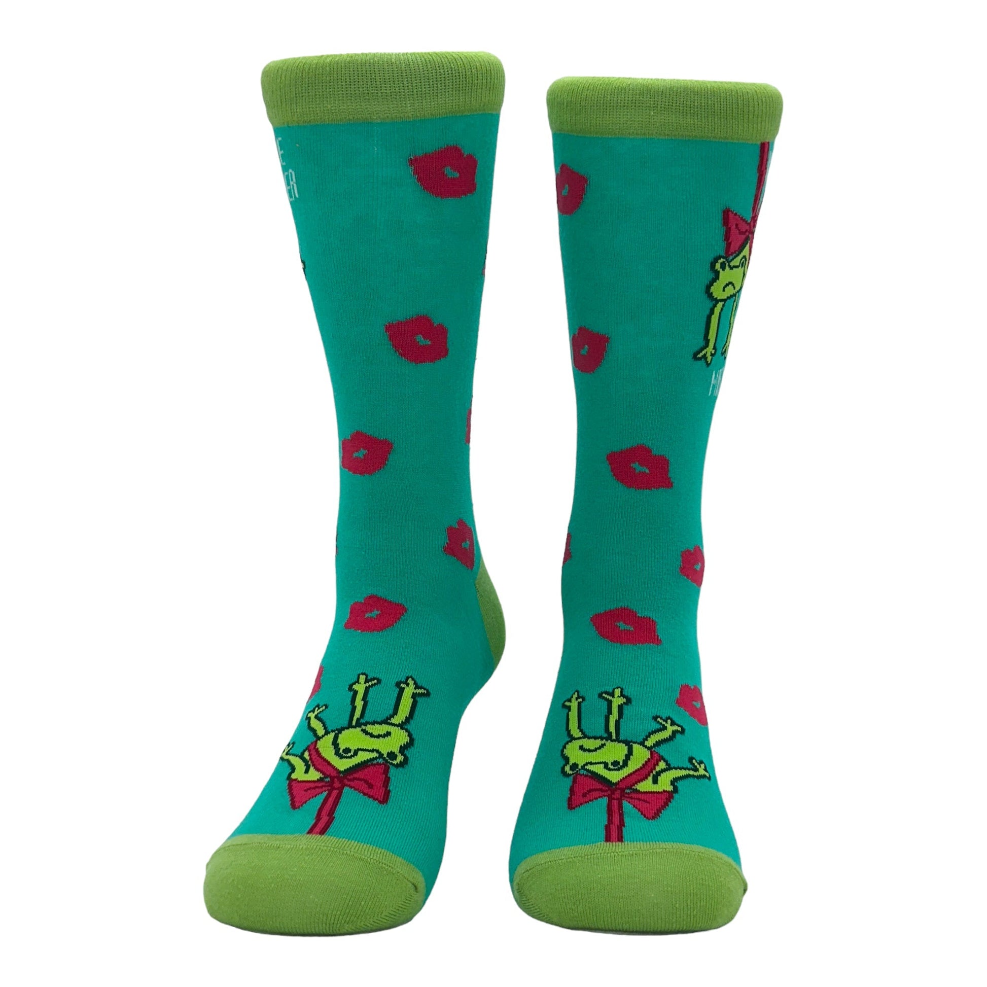 Women's Kiss Me Under The Mistletoad Socks
