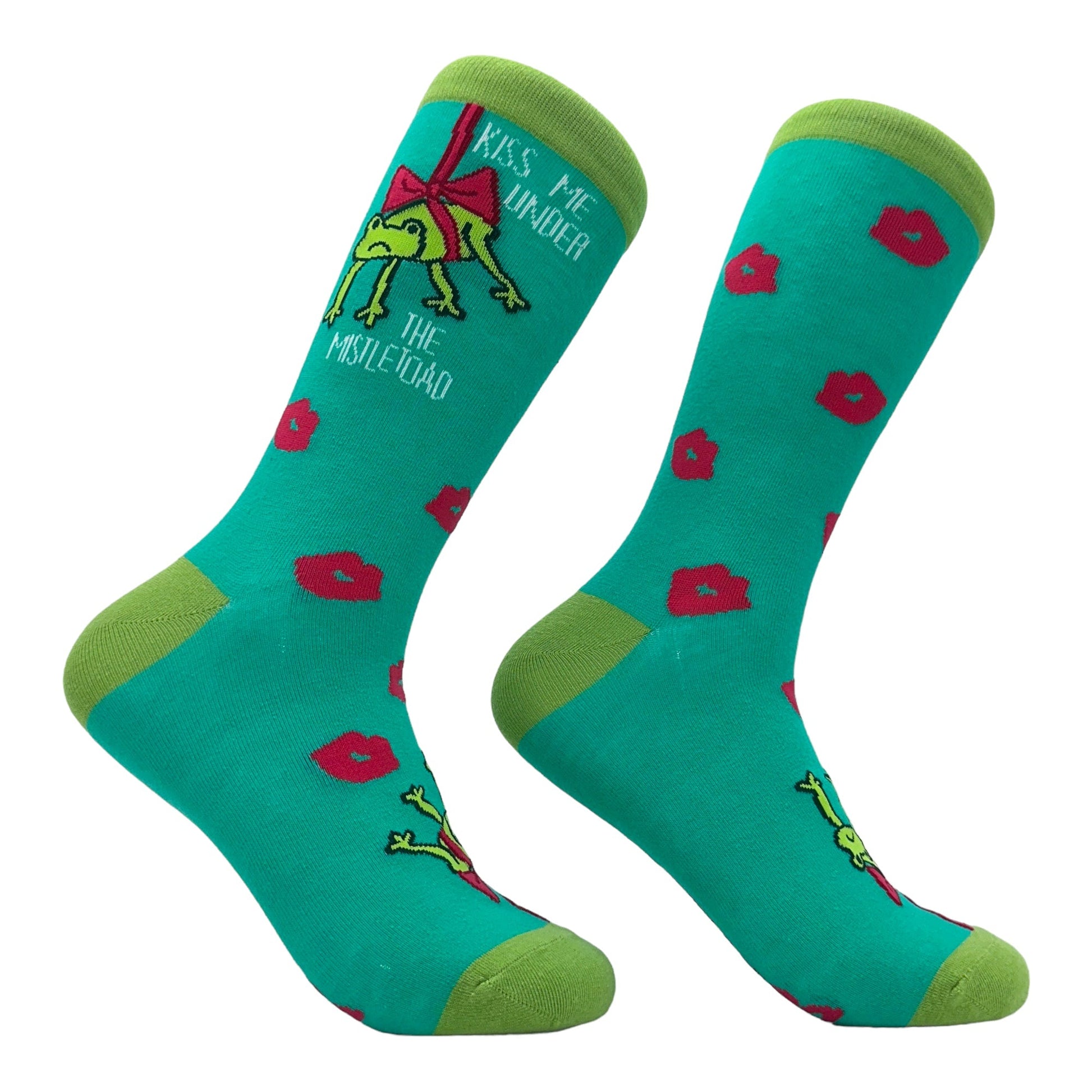 Women's Kiss Me Under The Mistletoad Socks