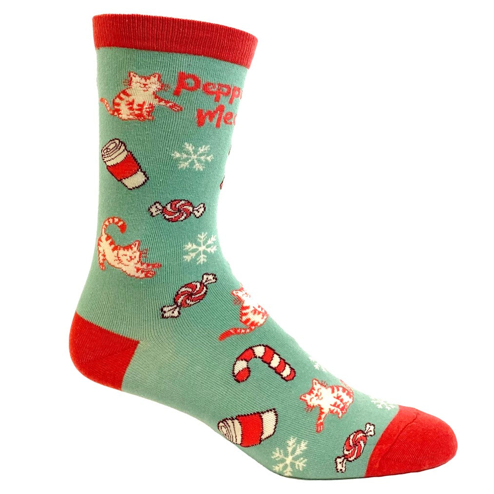 Womens Pepurrrmint Meowcha Socks