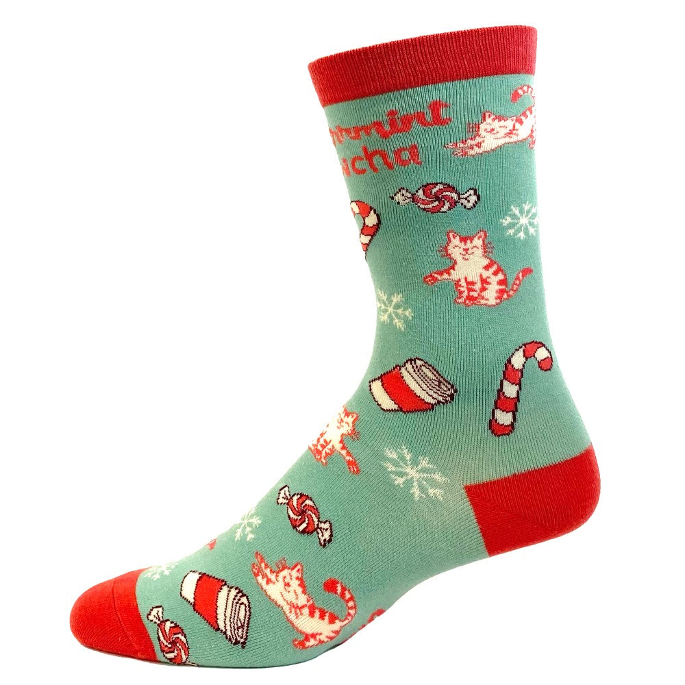 Womens Pepurrrmint Meowcha Socks
