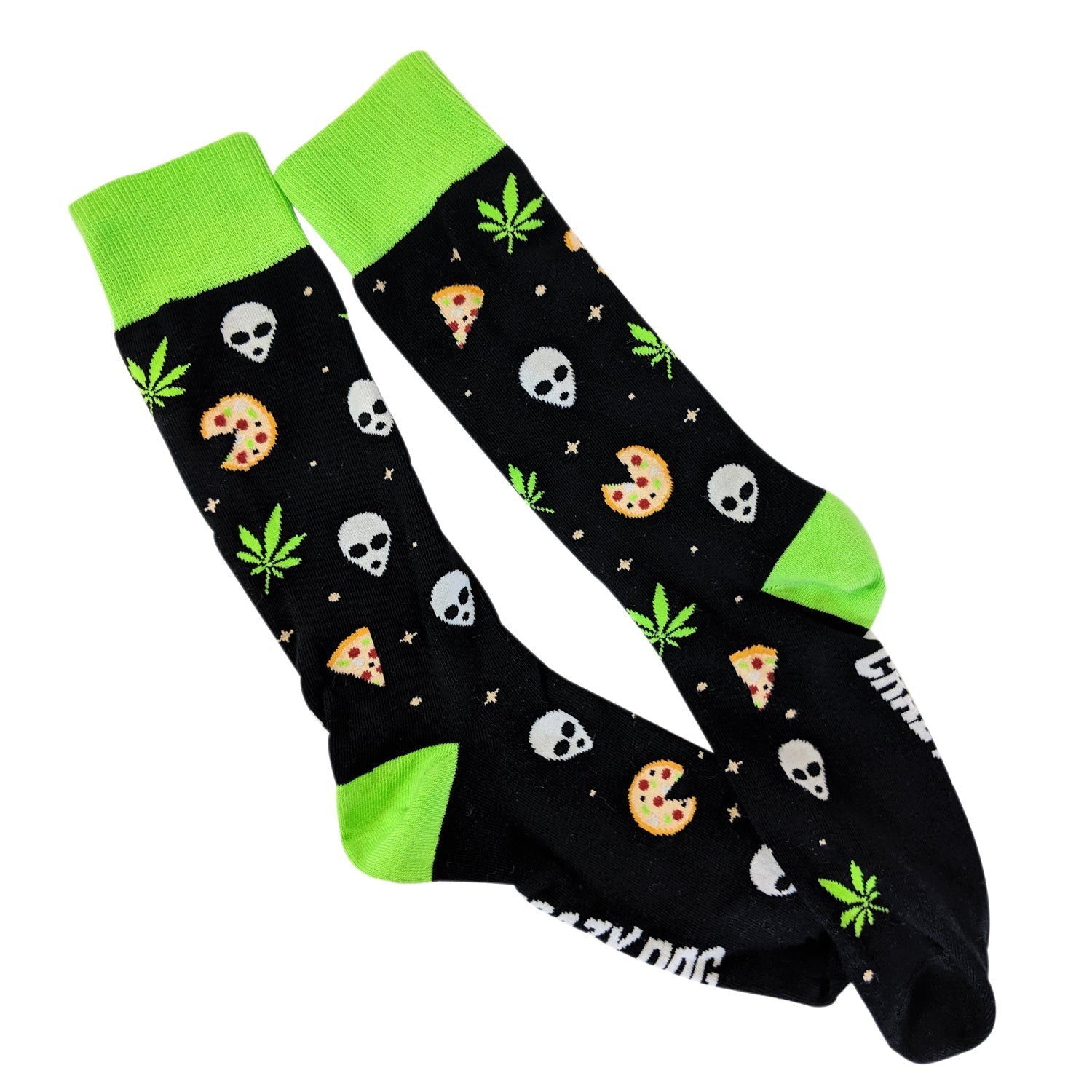 Womens Pizza Weed Alien Socks