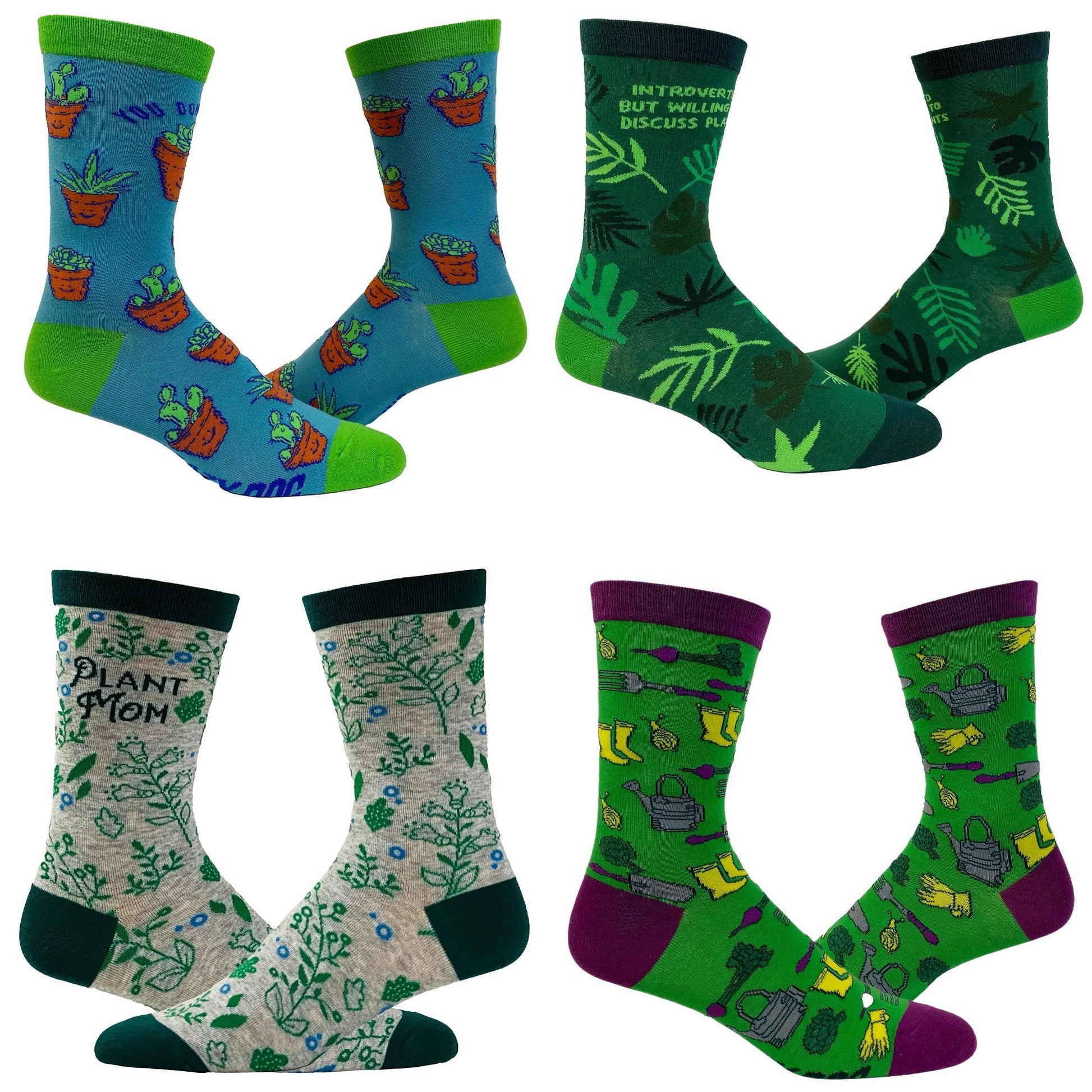 Womens Plants Sock 4 Pack Socks