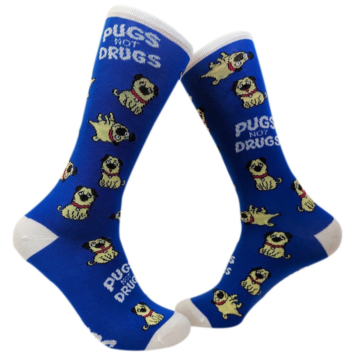 Womens Pugs Not Drugs Socks