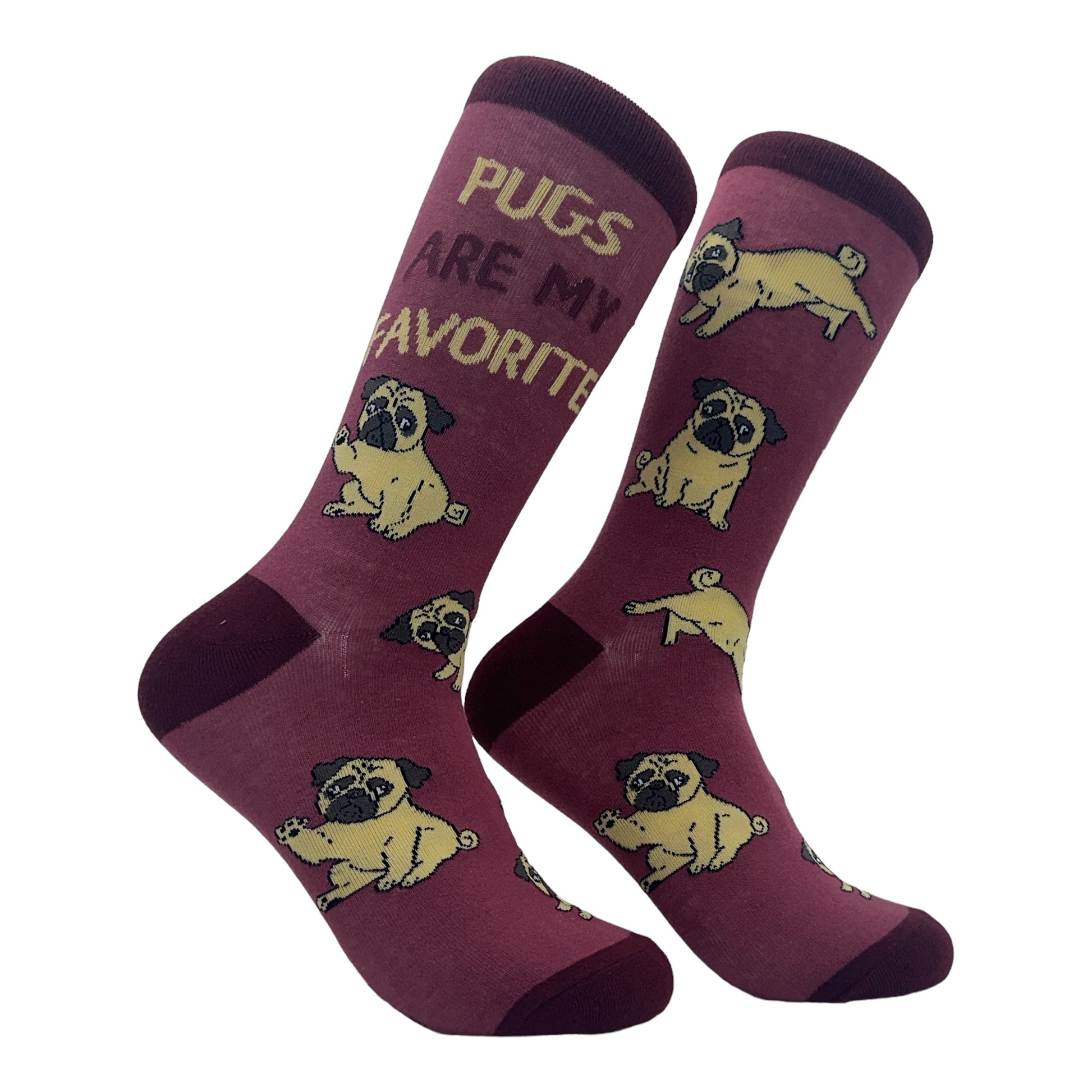 Women's Pugs Are My Favorite Socks
