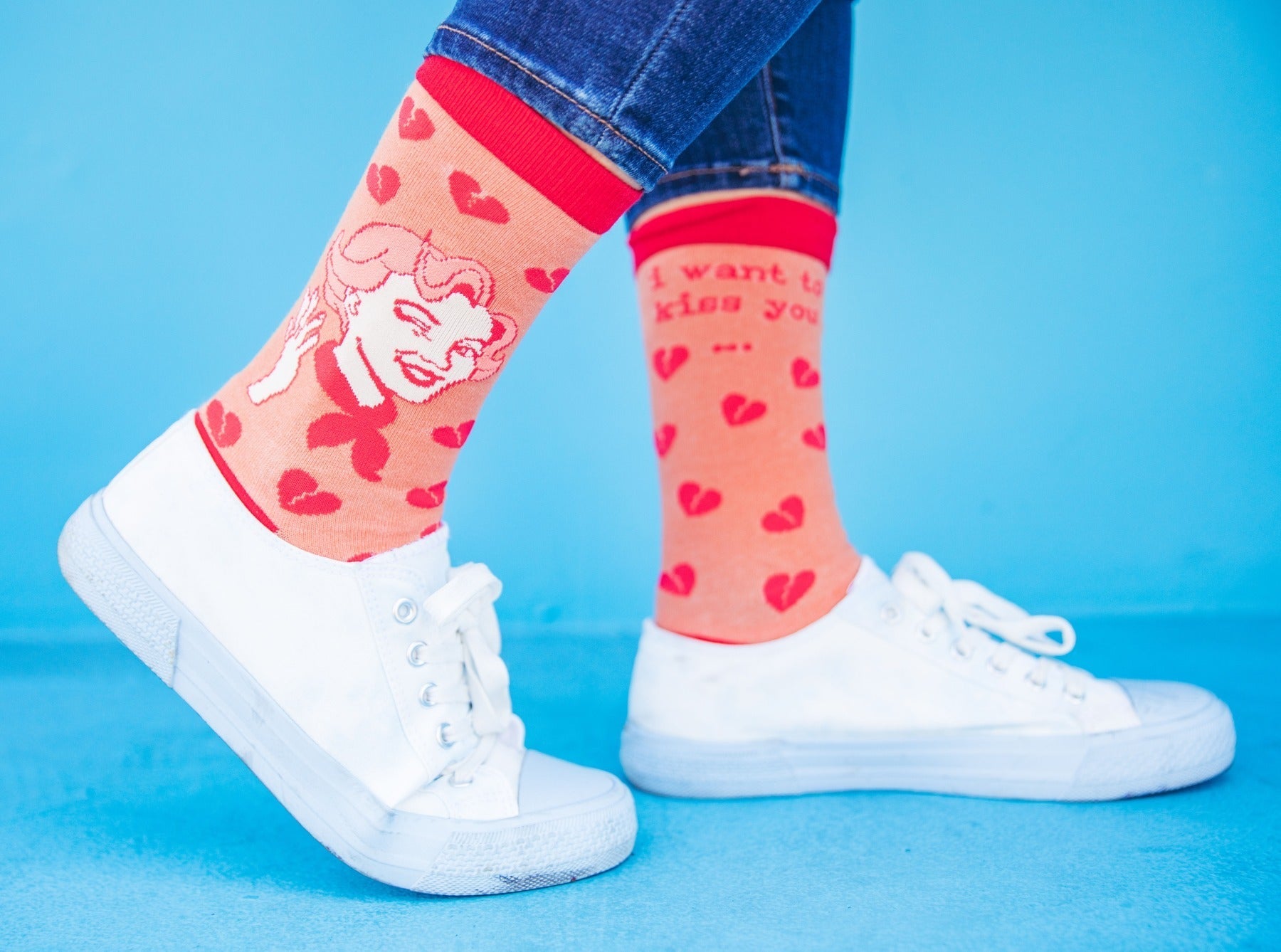 Womens I Want To Kiss You With The Back Of My Hand Socks