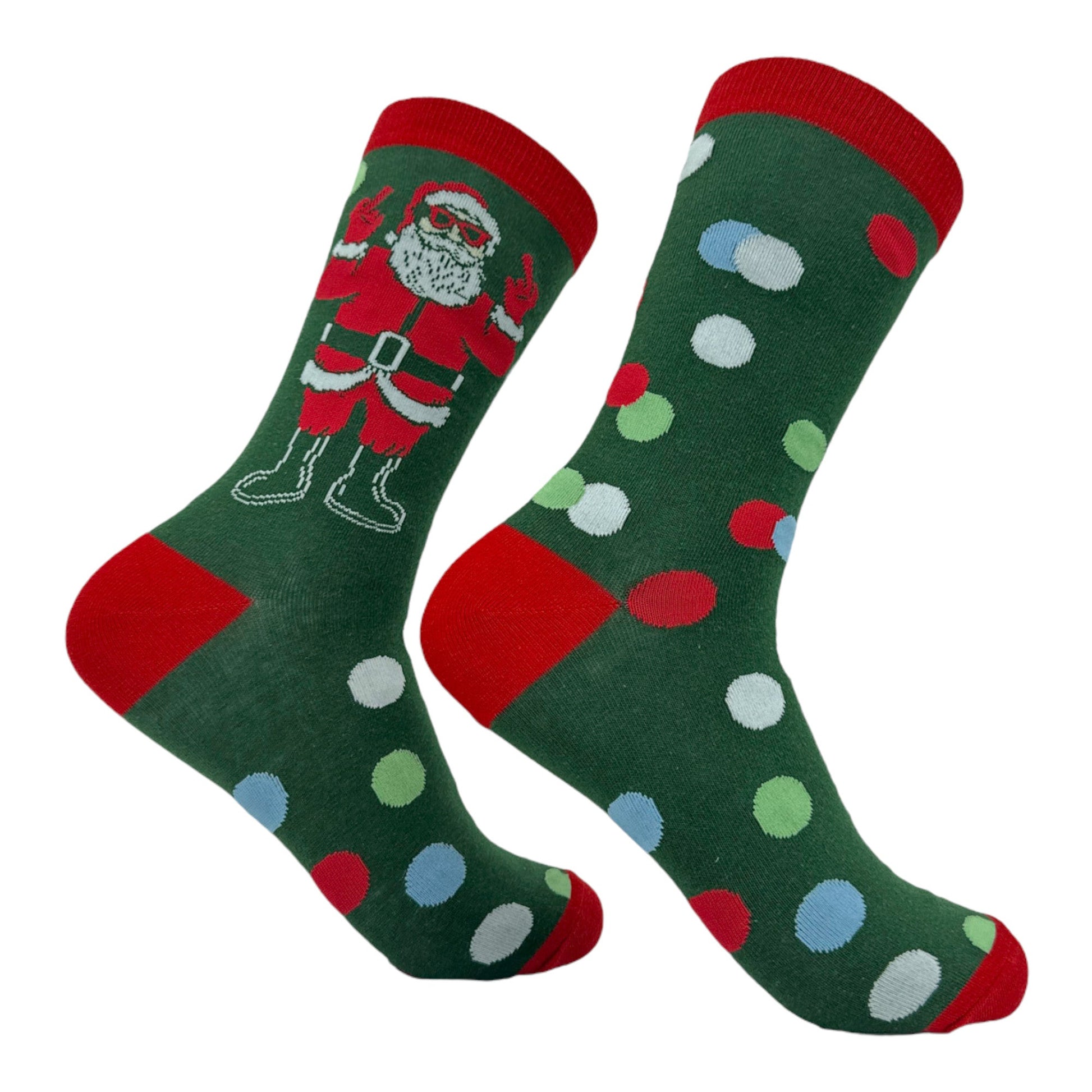 Women's Santa Flipping Bird Socks