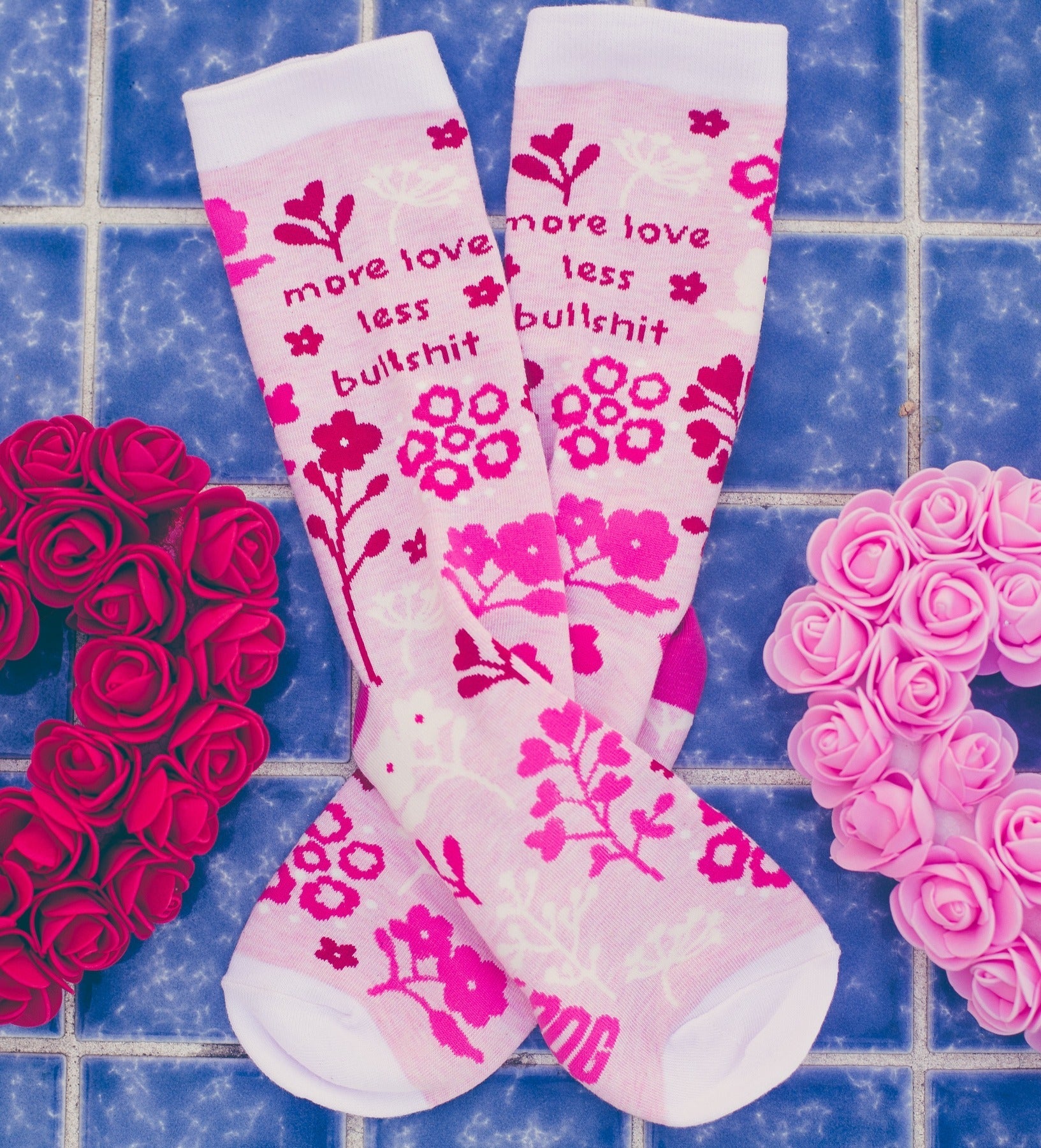 Women's More Love Less Bull Shit Socks