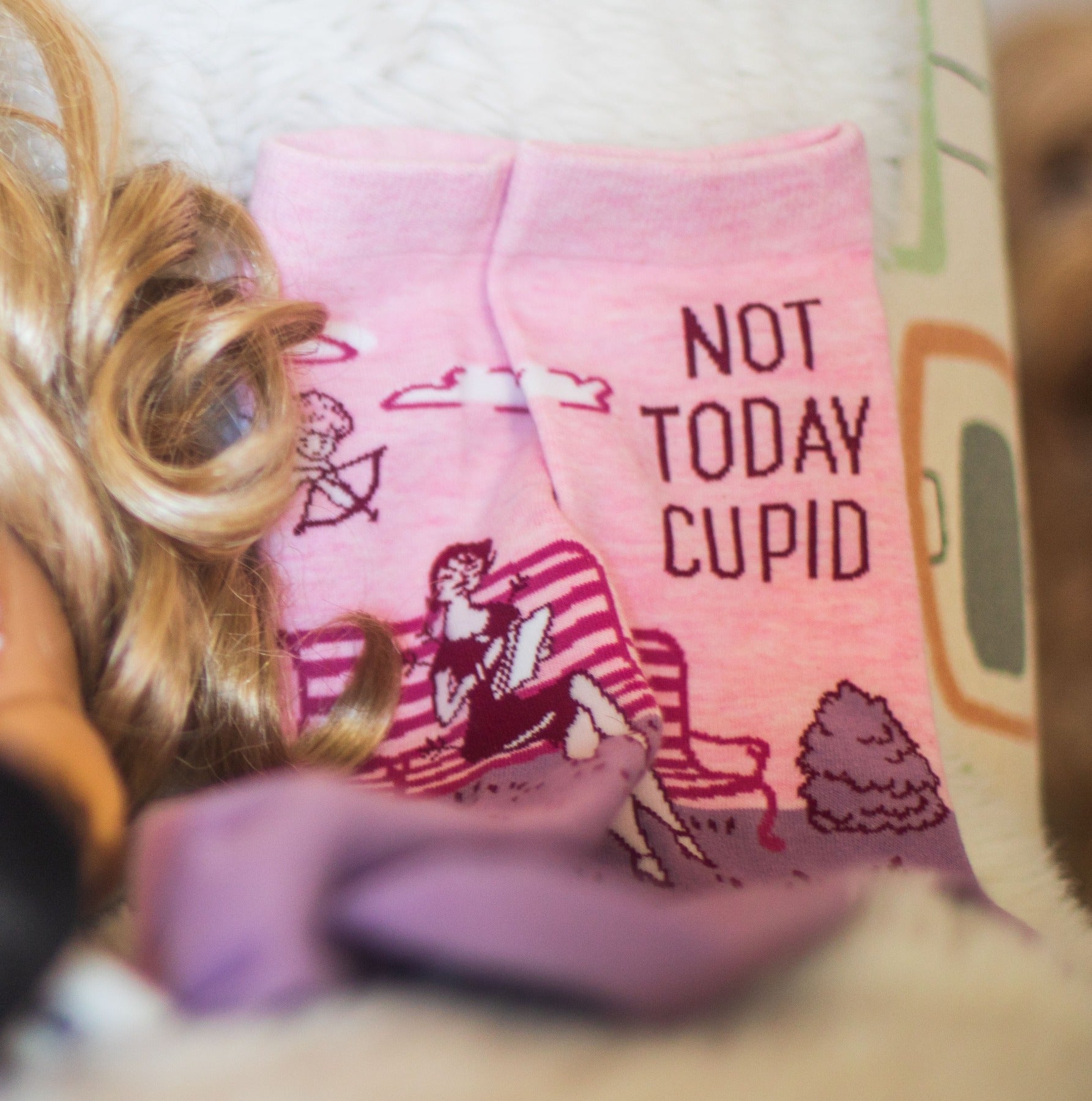 Women's Not Today Cupid Socks