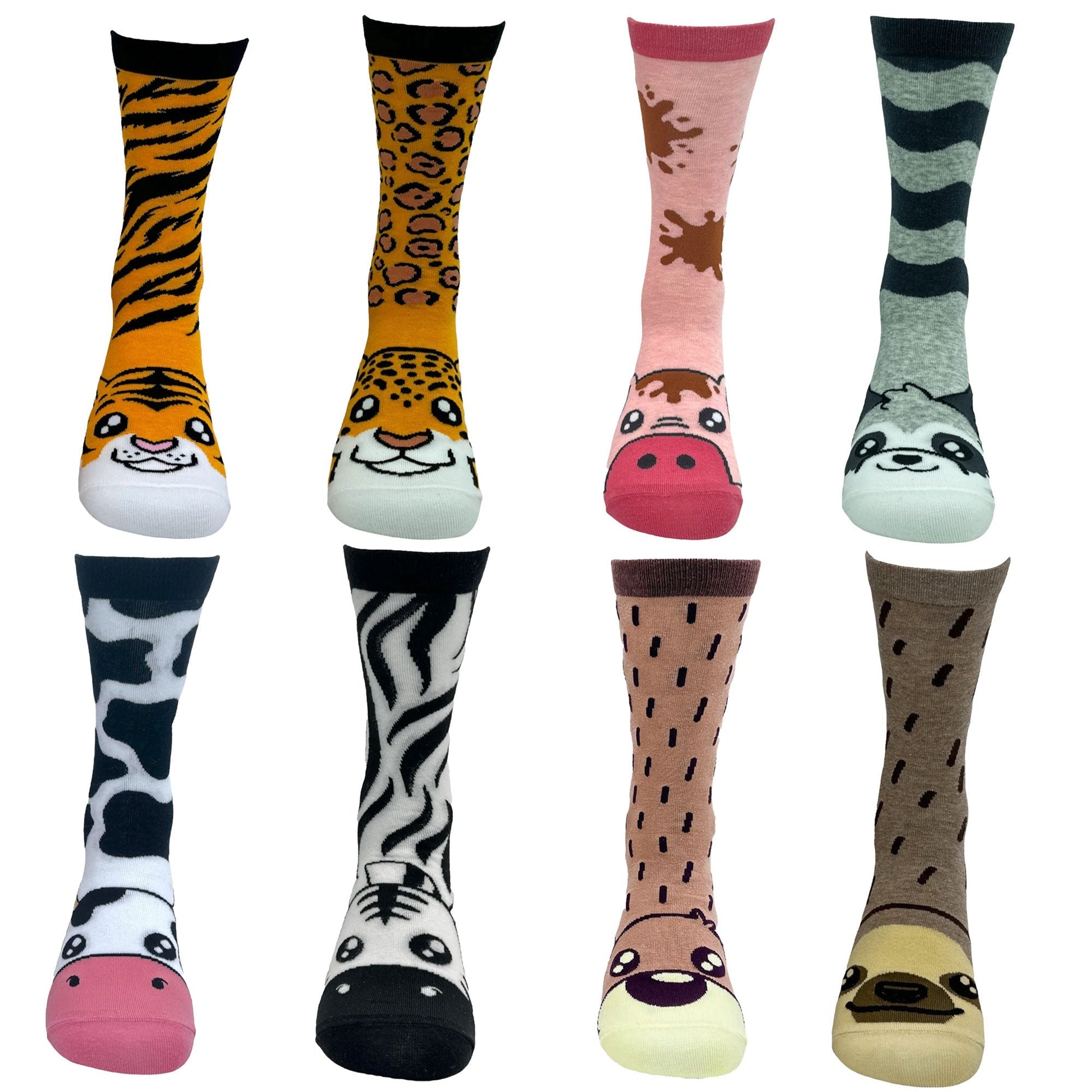 Womens Toe Animal Sock 8 Pack Socks