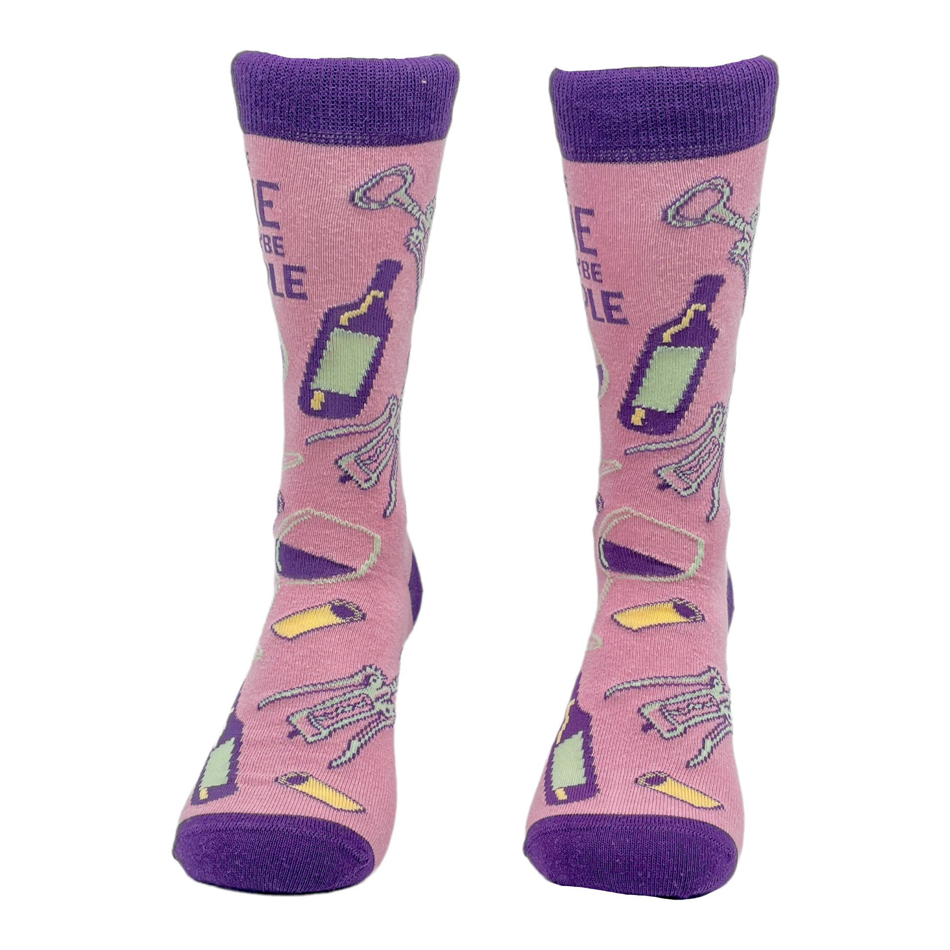 Womens I Like Wine And Maybe 3 People Socks