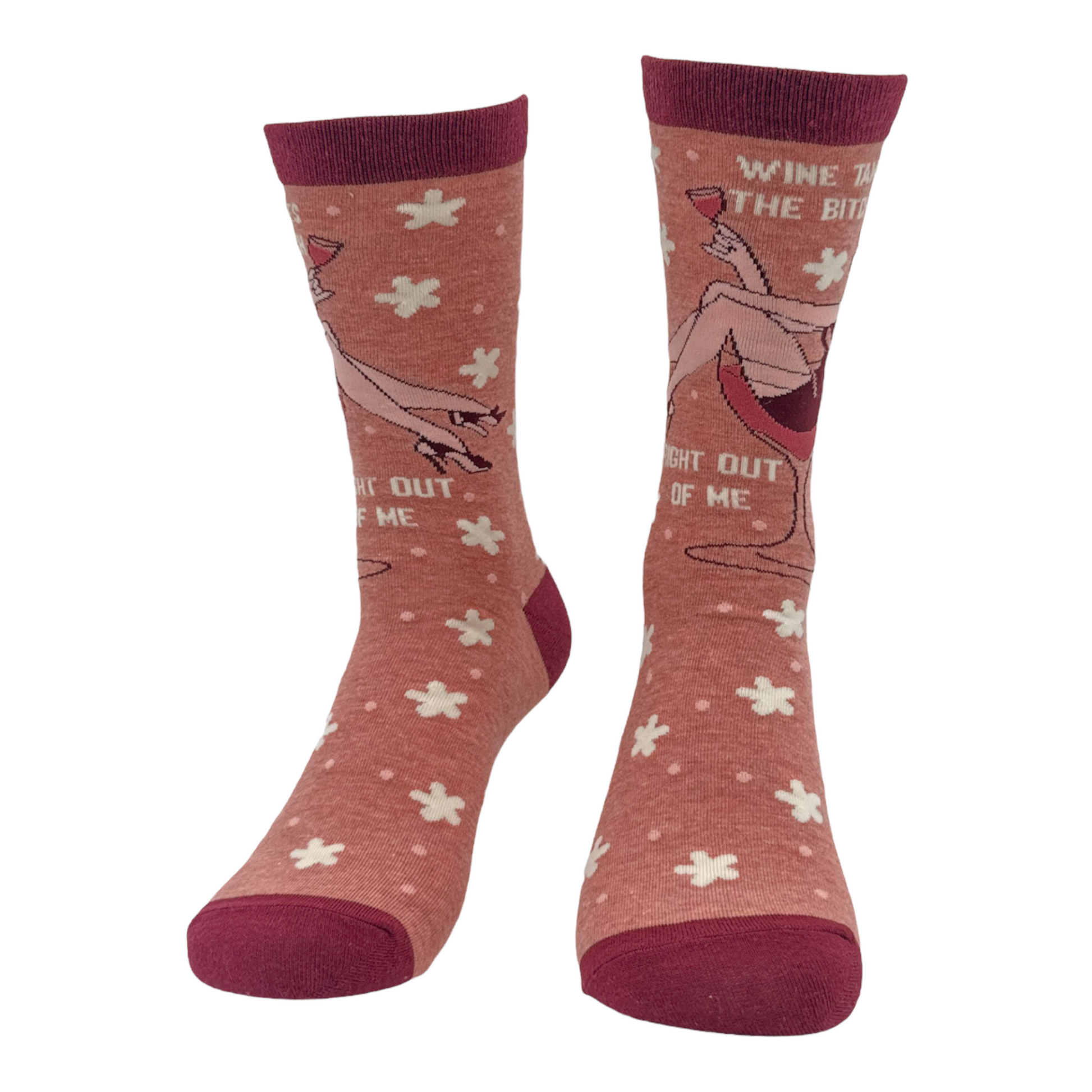 Women's Wine Takes The Bitch Right Out Of Me Socks